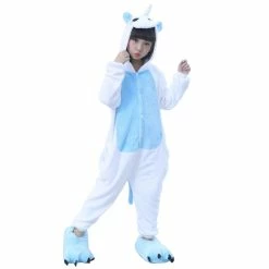 Etaya Kids Unicorn Blue Kigurumi Onesies Animal Costume Pajamas