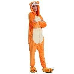 Etaya Yellow Monkey Kigurumi Animal Onesie Pajama Costumes For Adult
