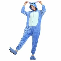Etaya Blue Stitch Kigurumi Animal Onesie Pajama Costumes For Adult