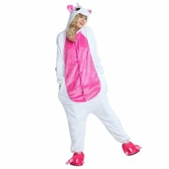 Etaya Rose Red Unicorn Kigurumi Animal Onesie Pajama Costumes For Adult