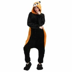 Etaya Raccoon Kigurumi Animal Onesie Pajama Costumes For Adult
