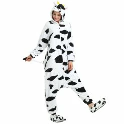 Etaya Cow Kigurumi Animal Onesie Pajama Costumes For Adult