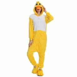 Etaya Duck Kigurumi Animal Onesie Pajama Costumes For Adult