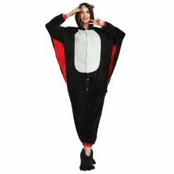 Etaya Animal Costume Bat Kigurumi Onesies Pajamas For Adult