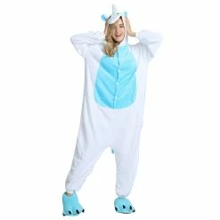 Etaya Blue Unicorn Kigurumi Onesies Pajamas Animal Onesies For Adult