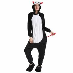 Etaya Devil Kigurumi Animal Onesie Pajama Costumes For Adult