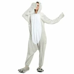 Etaya Grey Sea Lion Kigurumi Animal Onesie Pajama Costumes For Adult
