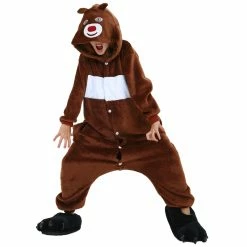 Etaya Kids Boonie Bears Kigurumi Animal Onesies Pajamas