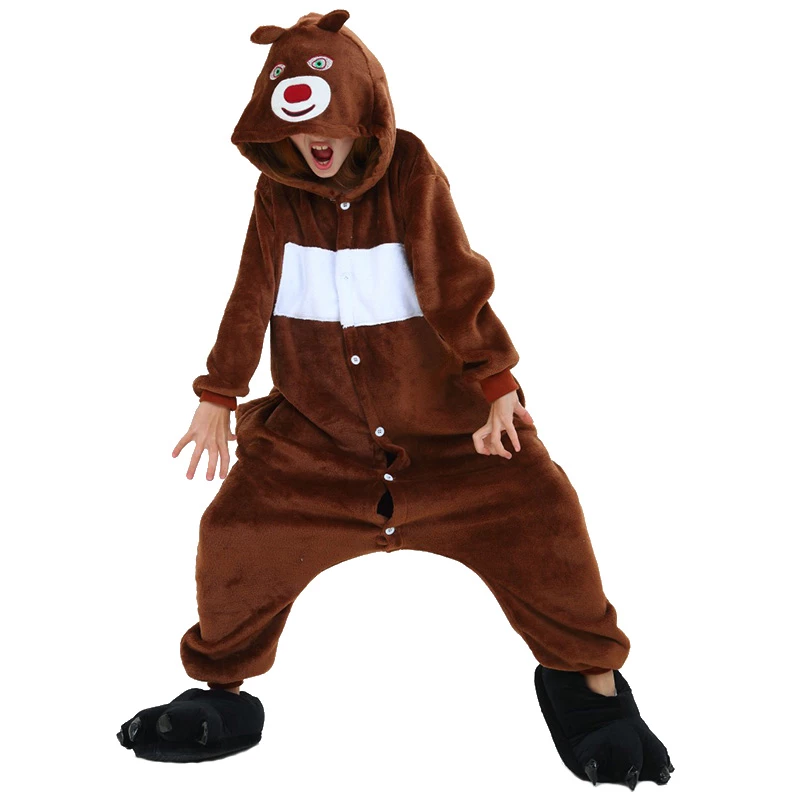 Etaya Kids Boonie Bears Kigurumi Animal Onesies Pajamas