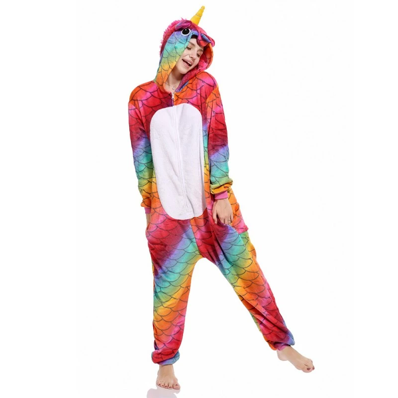 Etaya Fish Scale Unicorn Onesie Pajamas Animal Onesies For Adult