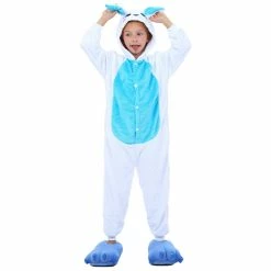 Etaya Kids Blue Rabbit Kigurumi Animal Onesies Pajamas