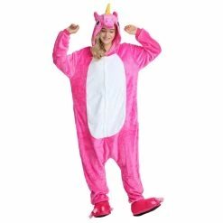 Etaya Unicorn Rose Red Kigurumi Onesies Pajamas Animal Onesies For Adult