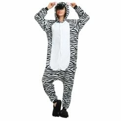 Etaya Zebra Kigurumi Animal Onesie Pajama Costumes For Adult
