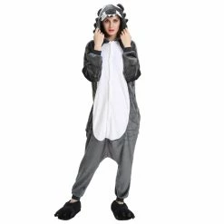 Etaya Timber Wolf Kigurumi Animal Onesie Pajama Costumes For Adult