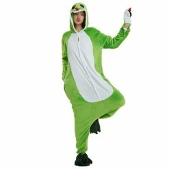 Etaya Green Snake Kigurumi Animal Onesie Pajama Costumes For Adult