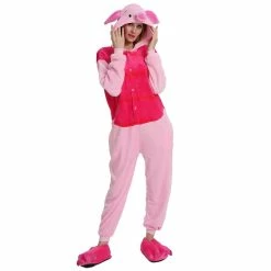 Etaya Piglet Kigurumi Animal Onesie Pajama Costumes For Adult