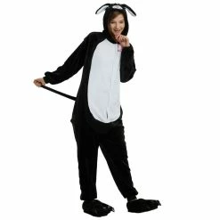 Etaya Black Cat Kigurumi Animal Onesie Pajama Costumes For Adult