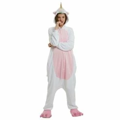 Etaya Golden Horn Unicorn Kigurumi Animal Onesie Pajama Costumes For Adult