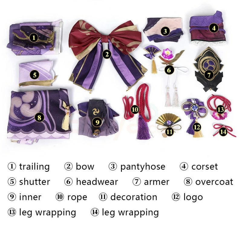Etaya Raiden Cosplay Costumes Game Genshin Impact Baal Cosplay Suit - Image 28