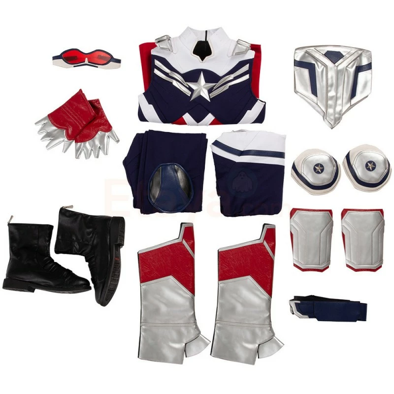Etaya Sam Wilson Cosplay Costumes The Falcon And The Winter Soldier Suit - Image 25