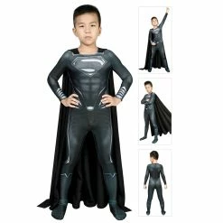 Etaya Black Superman Costume For Kids Justice League Clark Kent Superman Cosplay Suits
