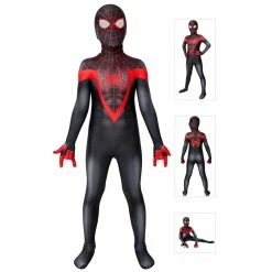 Etaya Kids Spider-Man Miles Morales Cosplay Costume Spiderman Suits