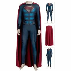 Etaya Superman Jumpsuit Man Of Steel Clark Kent Cosplay Costume