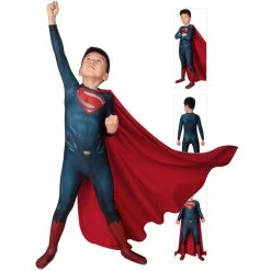 Etaya Superman Suit For Kids Clark Kent Costume Man Of Steel Cosplay Bodysuit