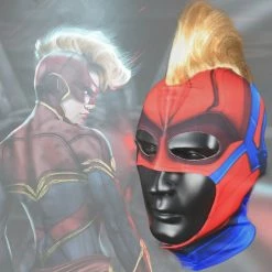Etaya Marvel Movie Captain Marvel Cosplay Carol Danvers Mask