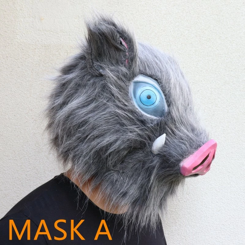 Etaya Anime Cosplay Props Demon Slayer Blade Mouth Hirasuke Boar Mask - Image 3