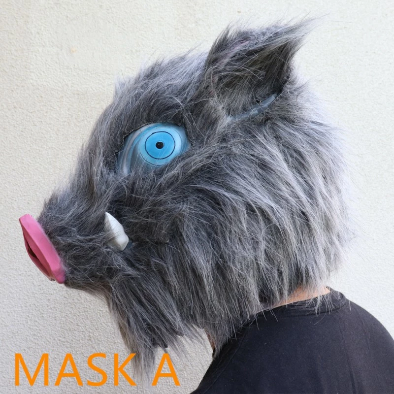 Etaya Anime Cosplay Props Demon Slayer Blade Mouth Hirasuke Boar Mask - Image 5