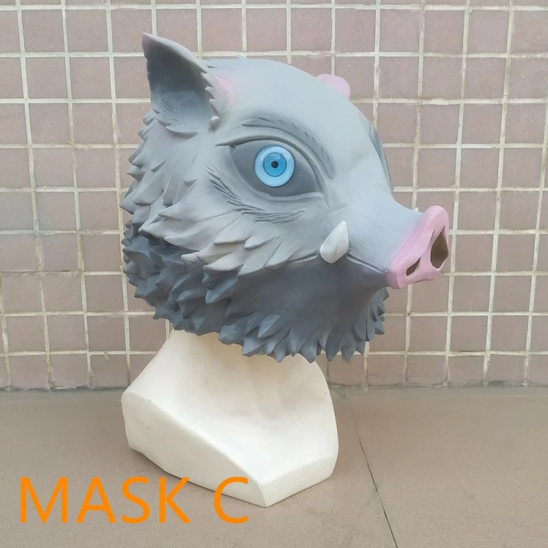 Etaya Anime Cosplay Props Demon Slayer Blade Mouth Hirasuke Boar Mask - Image 9