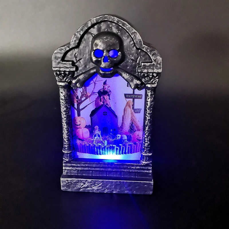 Etaya Halloween Scene Layout Props Luminous Tombstone Decorations - Image 6