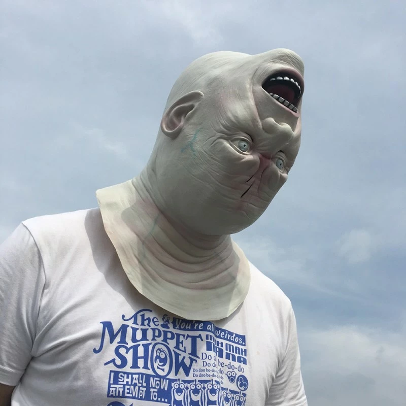 Etaya Halloween Horror Helmet Upside Down Alien Mask - Image 2