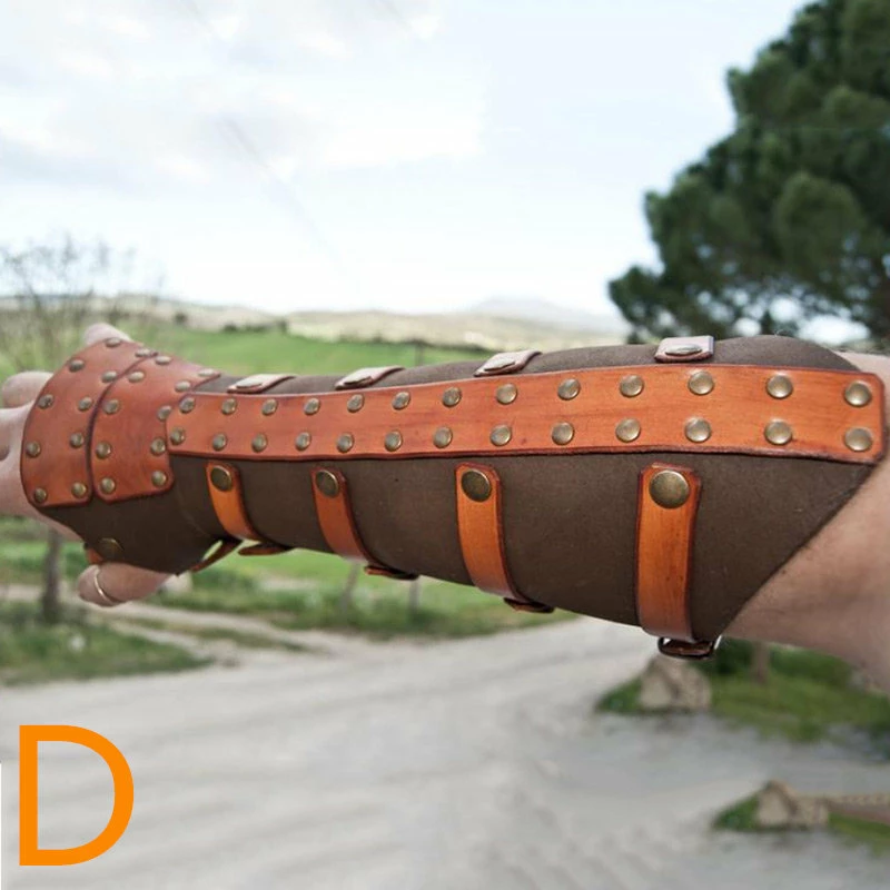 Etaya European Medieval Warrior Fighting Leather Wrist Boxing Gloves - Image 9