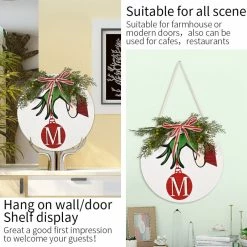 Etaya Christmas Decorations Grinch Wooden Door Hanging