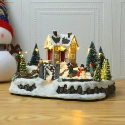 Etaya Christmas Light-up Music House Crafts