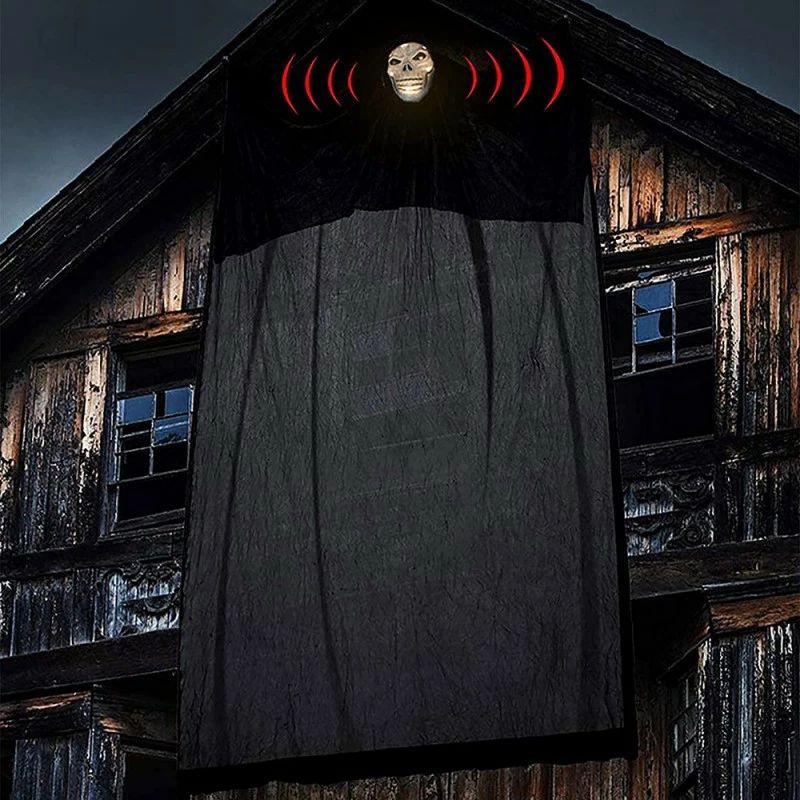 Etaya Sound-activated Luminous Hanging Ghost Halloween Scene Decoration Props - Image 4
