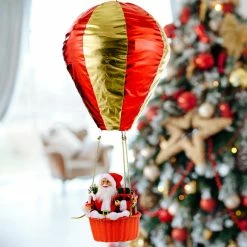 Etaya Santa Claus Hot Air Balloon Christmas Pendant Decorations