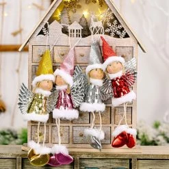 Etaya Sequined Wings Girl Christmas Decoration Pendant