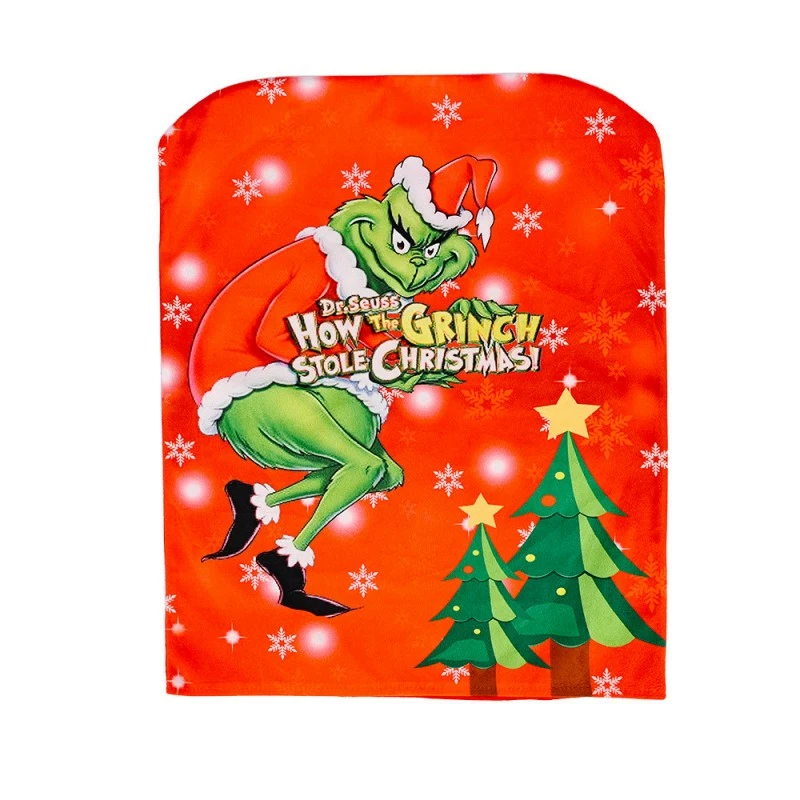 Etaya Grinch Tree Skirt Placemat Chair Cover Christmas Stocking Wine Bag Set For Christmas - Image 8
