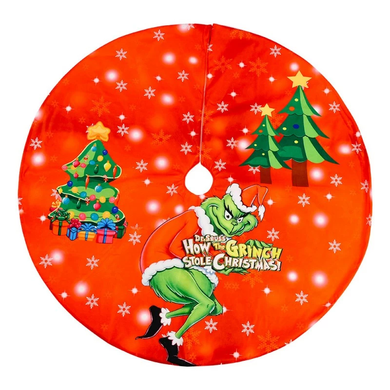 Etaya Grinch Tree Skirt Placemat Chair Cover Christmas Stocking Wine Bag Set For Christmas - Image 11