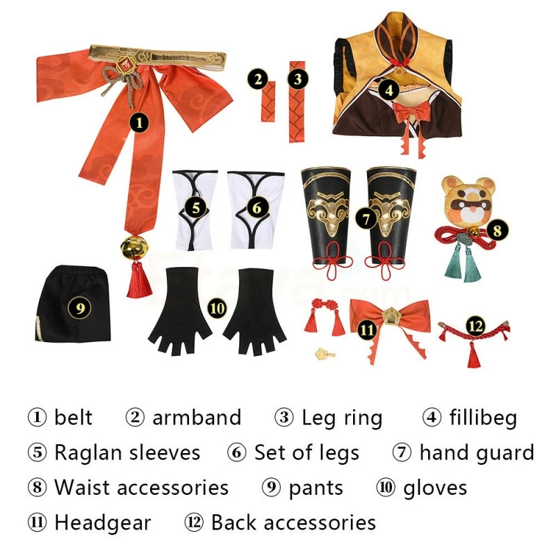Etaya Genshin Impact Cosplay Suits Xiangling Cosplay Costume - Image 11