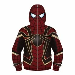 Etaya Kids Iron Spider Armor Zip Up Hoodie Spider-Man Sweatshirt