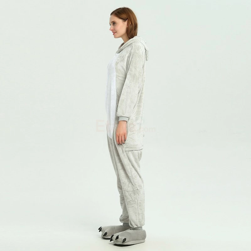 Etaya Grey Koala Kigurumi Animal Onesie Pajama Costumes For Adult - Image 3