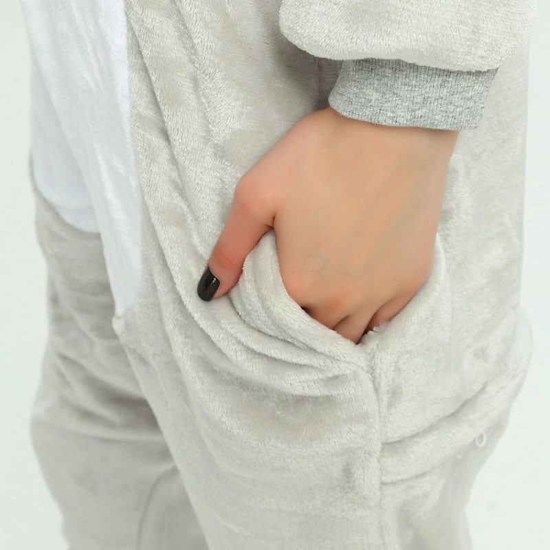Etaya Grey Koala Kigurumi Animal Onesie Pajama Costumes For Adult - Image 14
