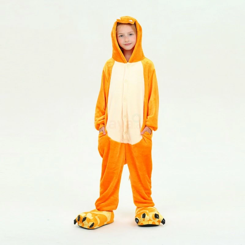 Etaya Kids Fire Dragon Kigurumi Animal Onesies Pajamas - Image 2