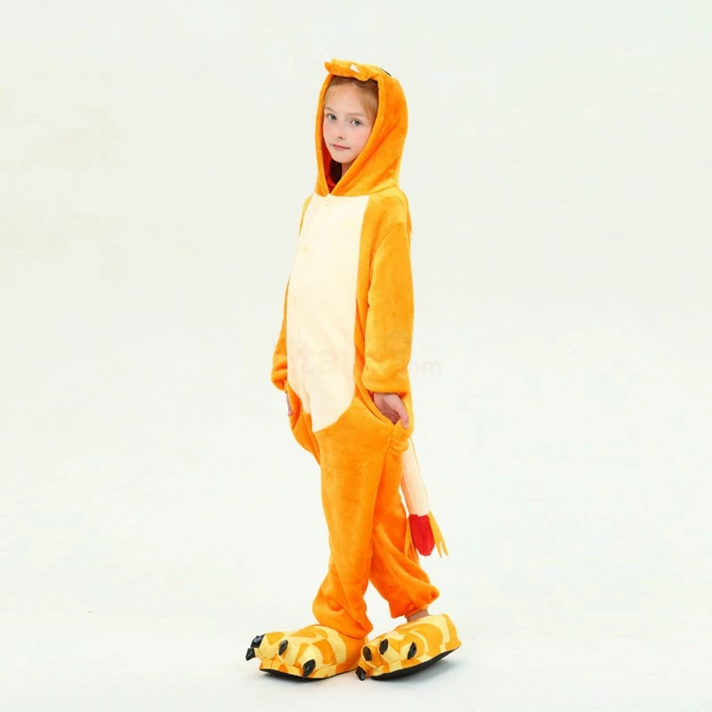 Etaya Kids Fire Dragon Kigurumi Animal Onesies Pajamas - Image 5