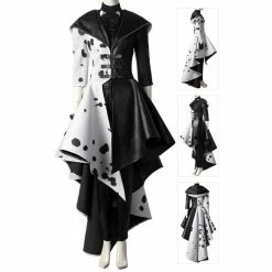 Etaya Cruella Cosplay Suit Cruella De Vil Costume Full Set