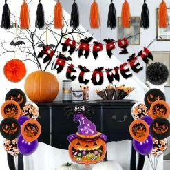 Etaya Paper Banner Balloon Decoration Set For Helloween